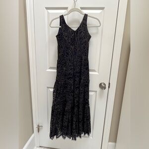 Dress the Population Elegant Black Lace Maxi Dress